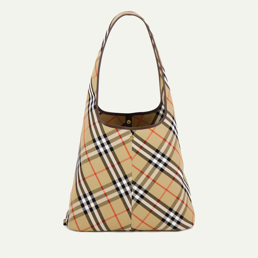 Tote bags Große Karierte Tasche Burberry Beige Femme