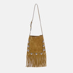 Sacs bandoulière Nellcôte Fringe Bag Valentino Garavani Beige Femme
