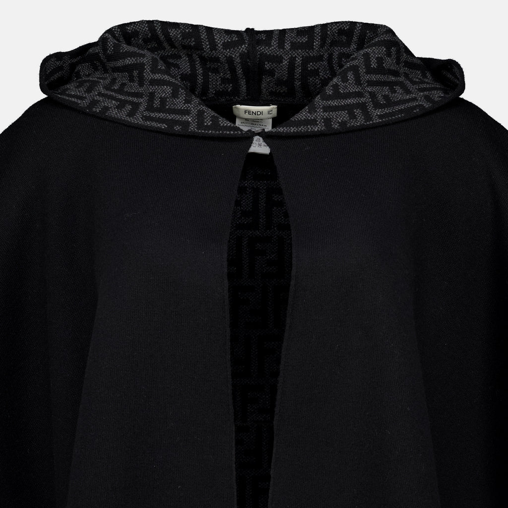 Vestes 검은색 캐시미어 폰초 Fendi Noir Femme