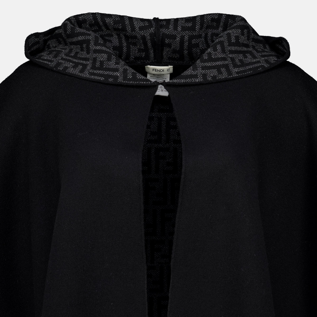 Vestes 검은색 캐시미어 폰초 Fendi Noir Femme