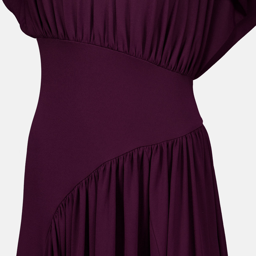 Robes Vestido Largo Asimétrico Rabanne Violet Femme