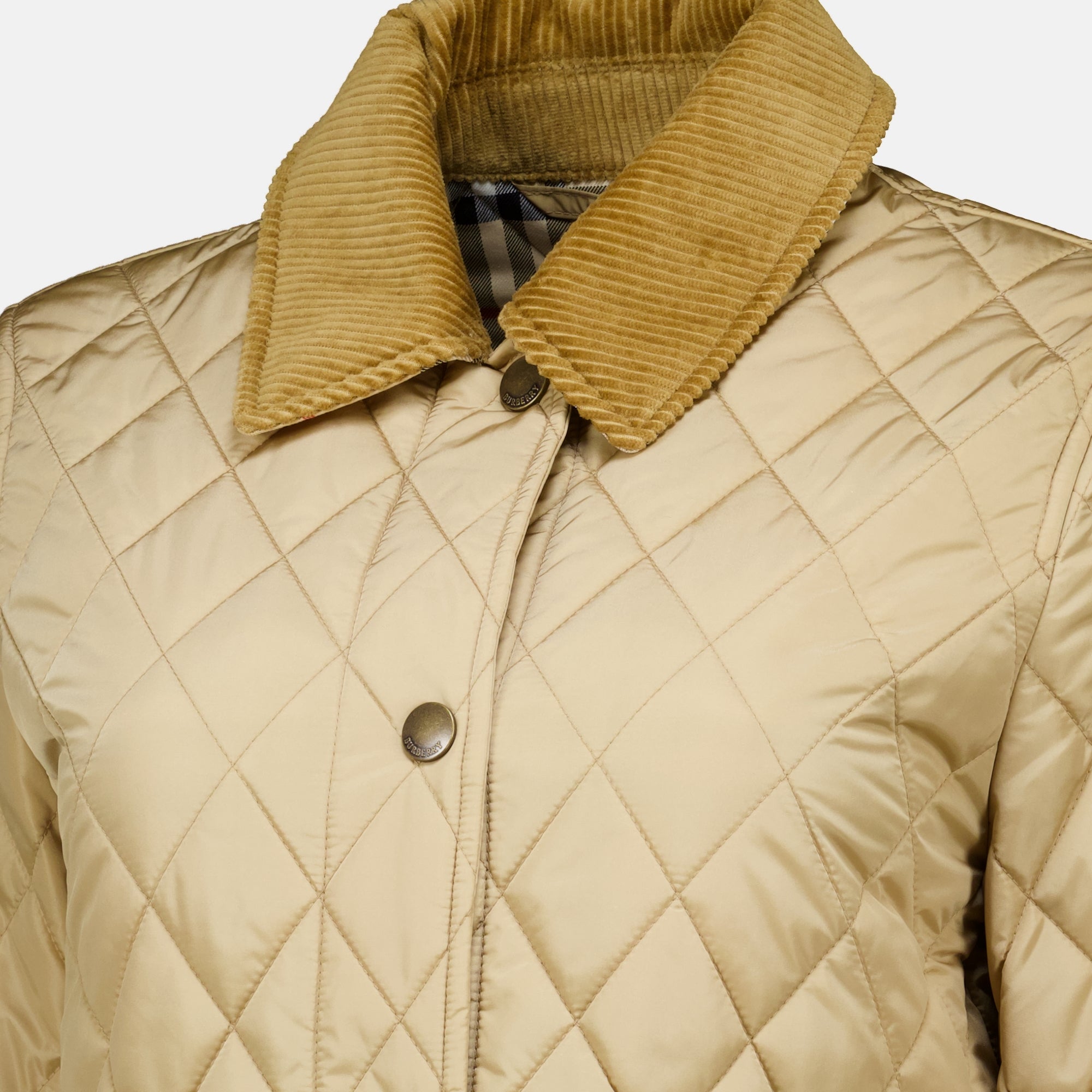 Vestes 베이지 나일론 패딩 재킷 Burberry Beige Femme