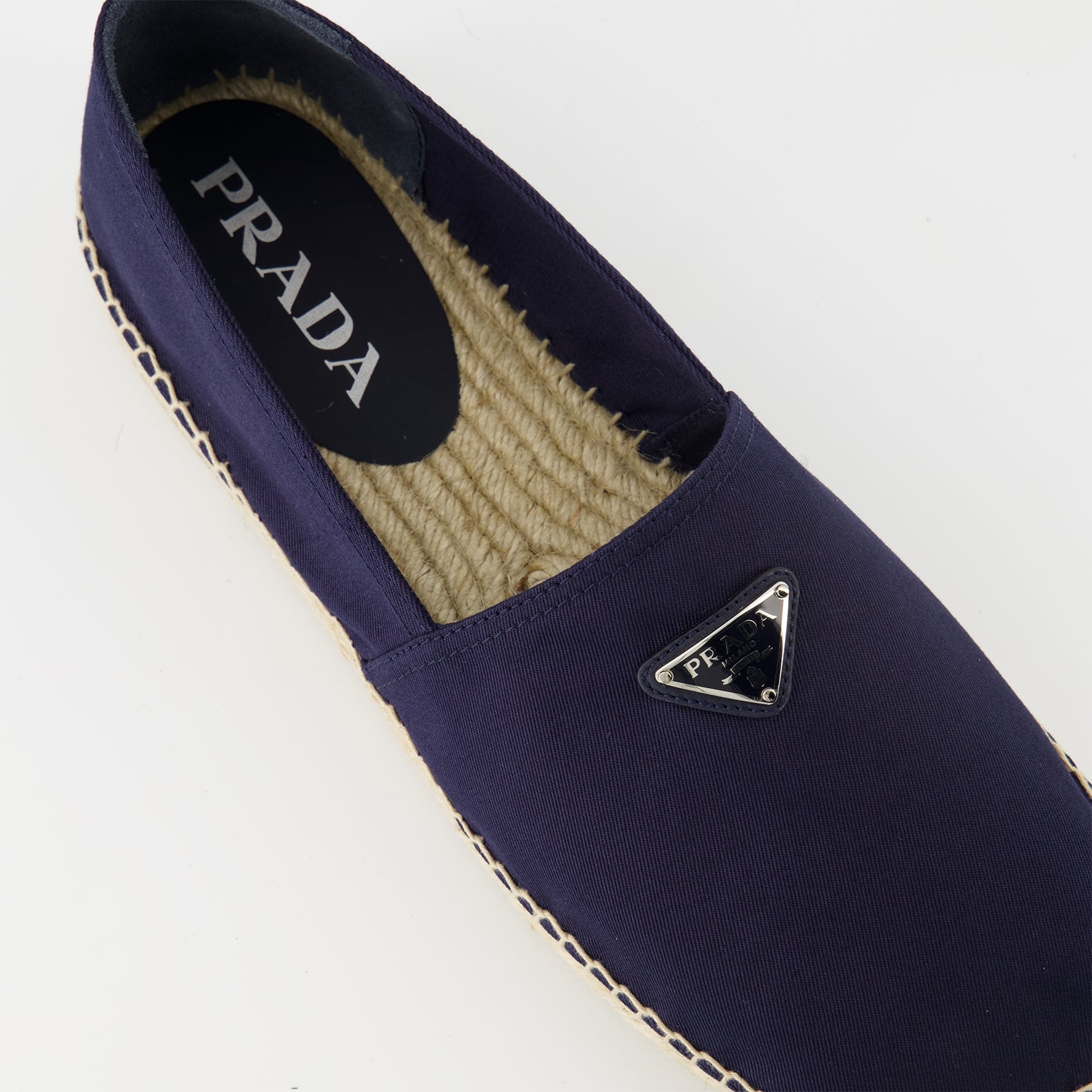 Espadrilles Espadrilles en coton Prada Bleu foncé Homme