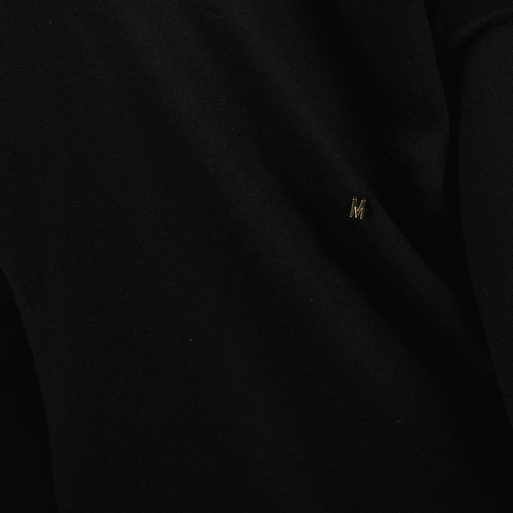 Maglieria Maglione in Lana con Collo Draped Moschino Nero Femme