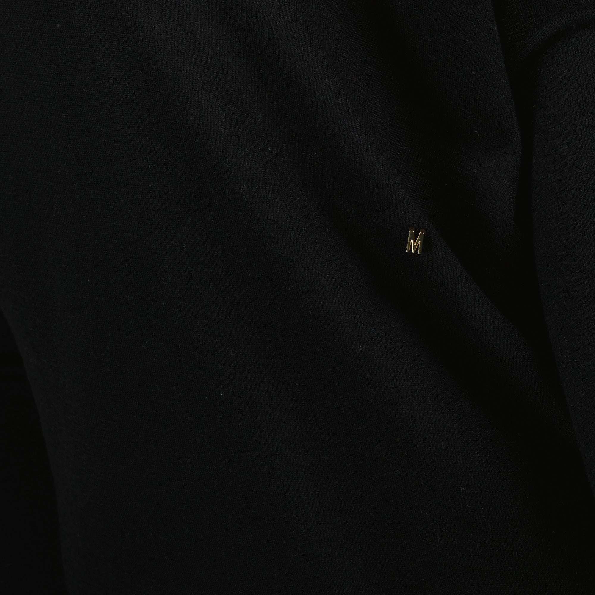 Knitwear Draped Collar Wool Sweater Moschino Black Femme