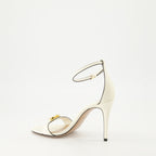 Open shoes VLogo Heeled Sandals Valentino Garavani White Femme