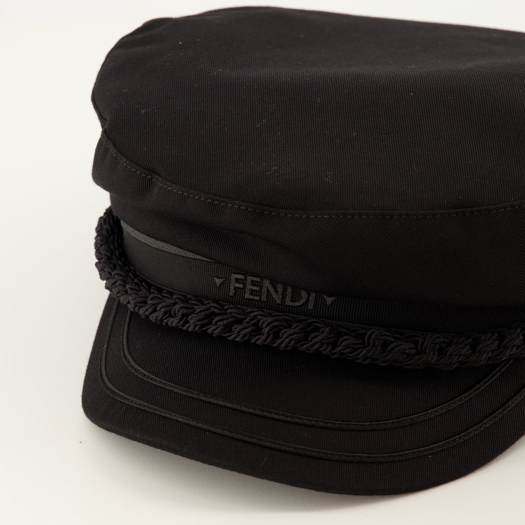 Chapeaux, casquettes et bonnets Gorra Marinera Negra Fendi Noir Femme