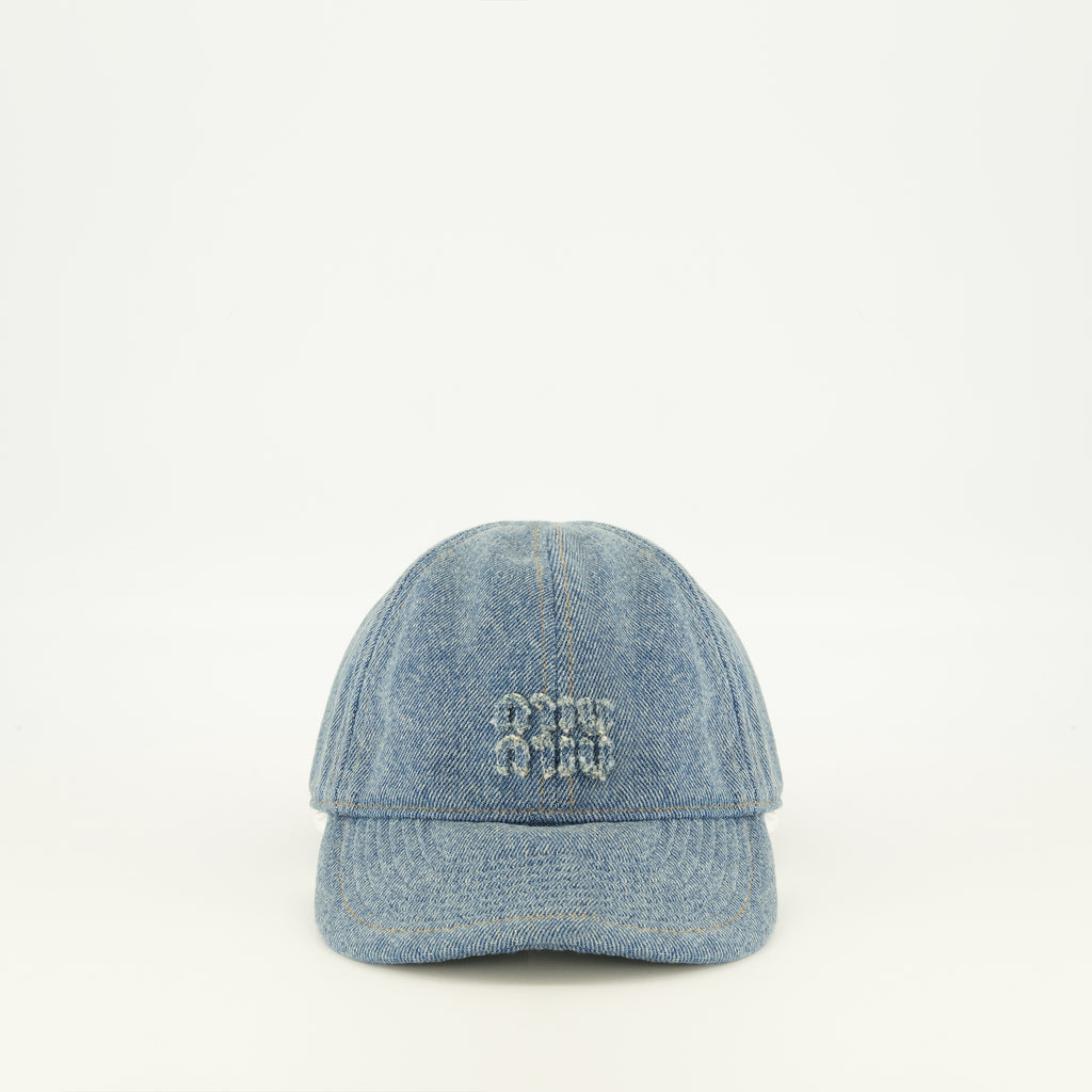 Chapeaux, casquettes et bonnets Denim-Kappe Miu Miu Bleu Femme