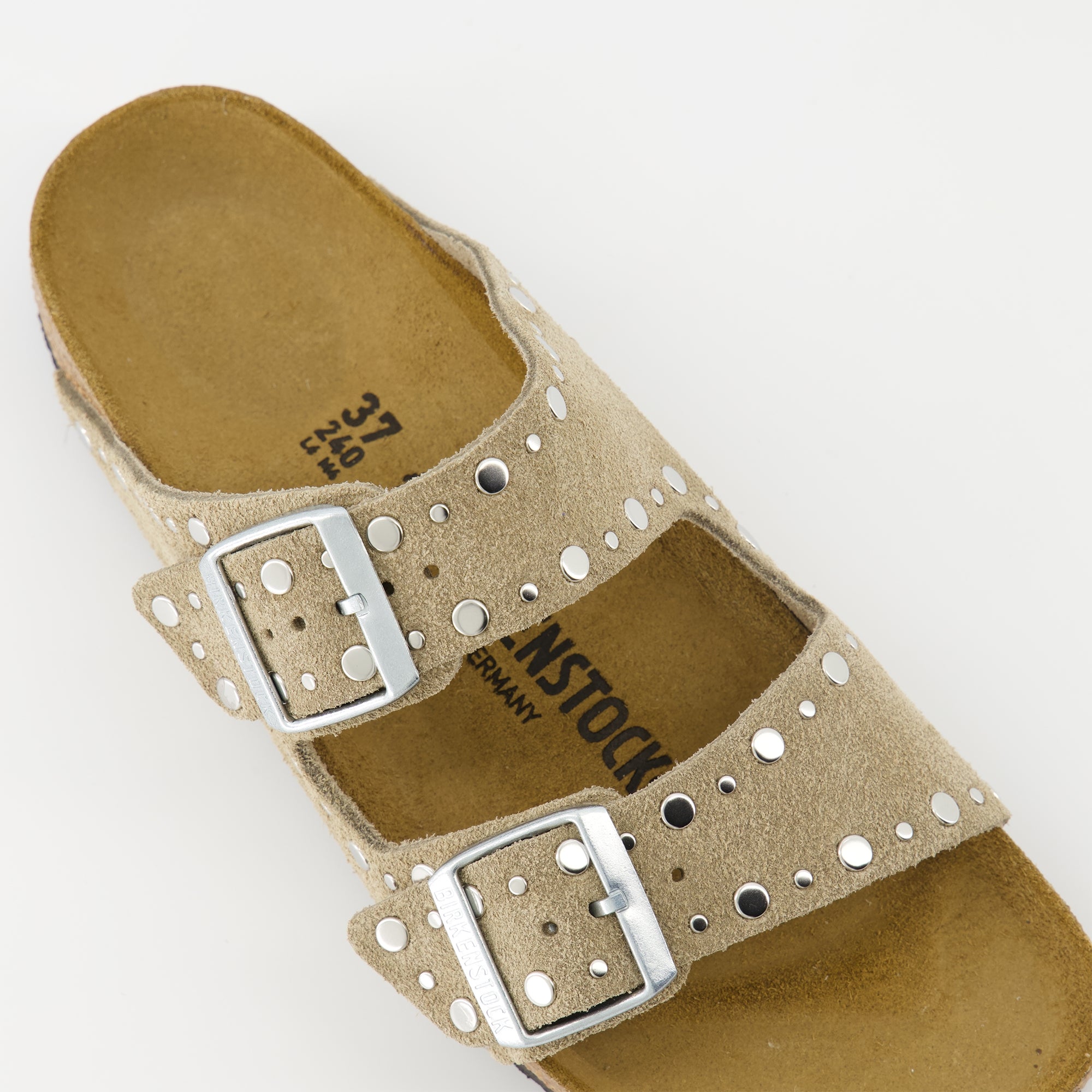 Chaussures ouvertes Arizona Rivet Sandals Birkenstock Beige Femme