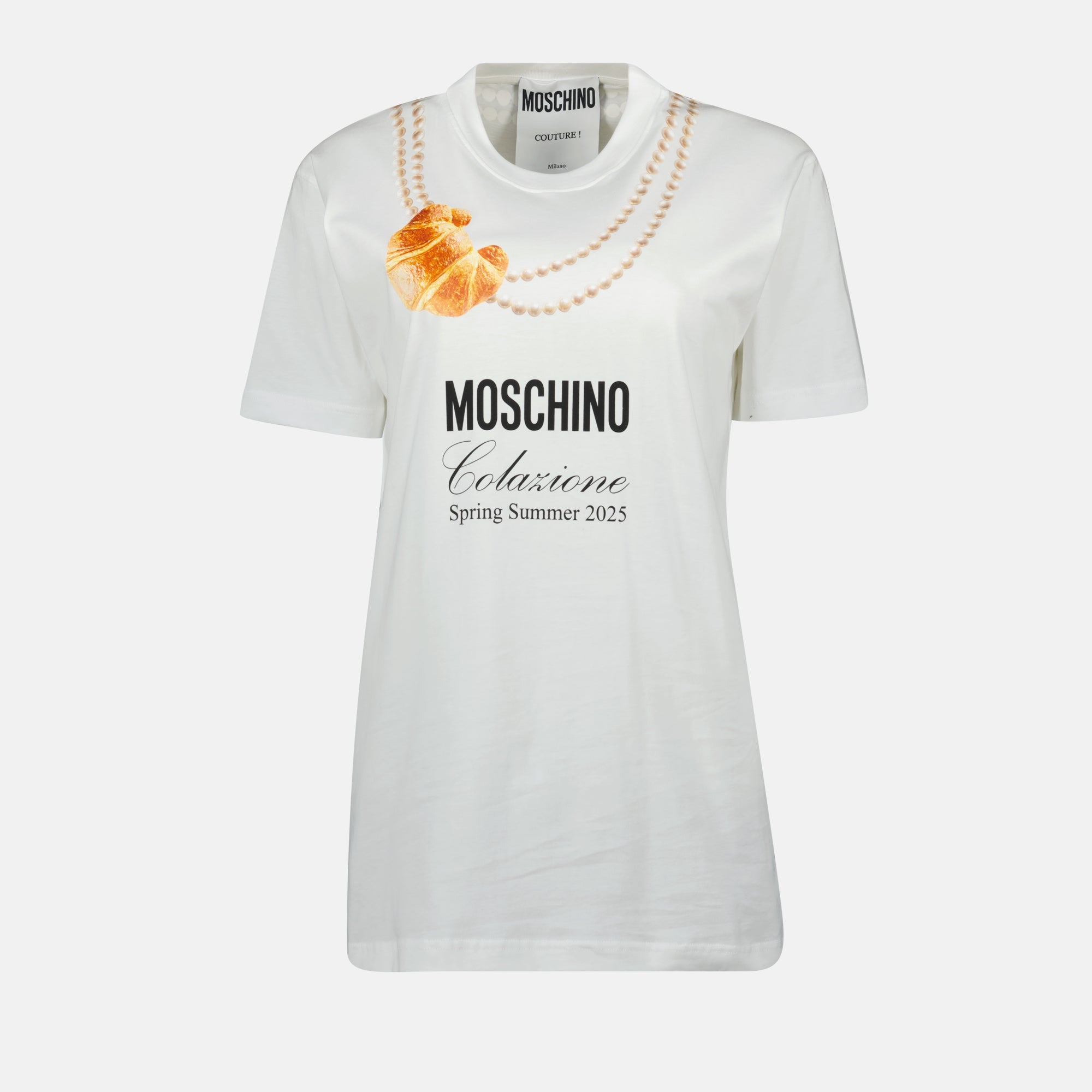 T-shirts T-shirt Colazione Moschino Blanc Femme