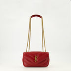 Imagem do saco Loulou mini vermelho da marca Saint Laurent para Mulheres - Temporada Primavera-Verão 2026 - Vista Frontal
