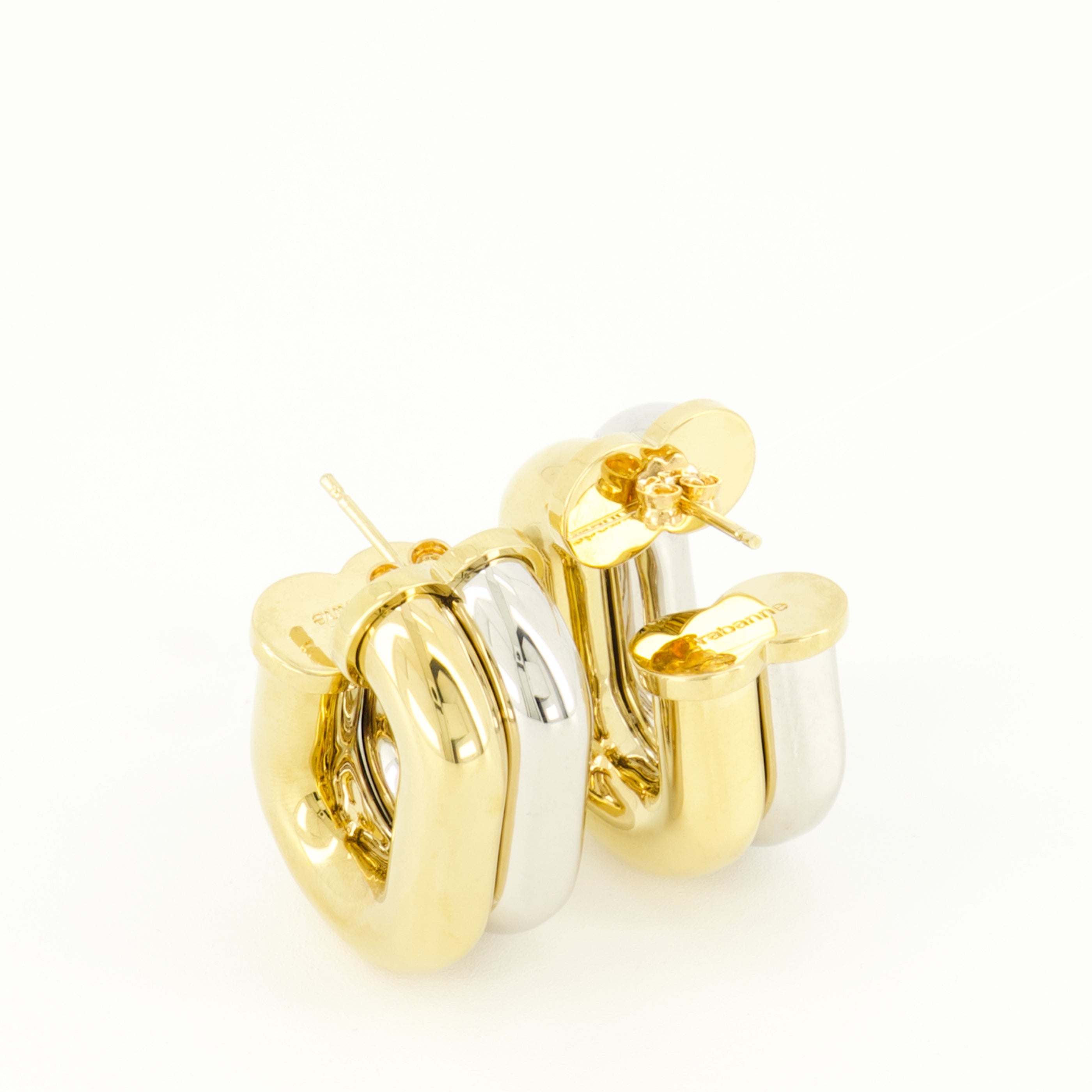 Immagine degli orecchini XL Link bicolore del marchio Rabanne per donna - Stagione Primavera-Estate 2026 - Vista dettagliata_2