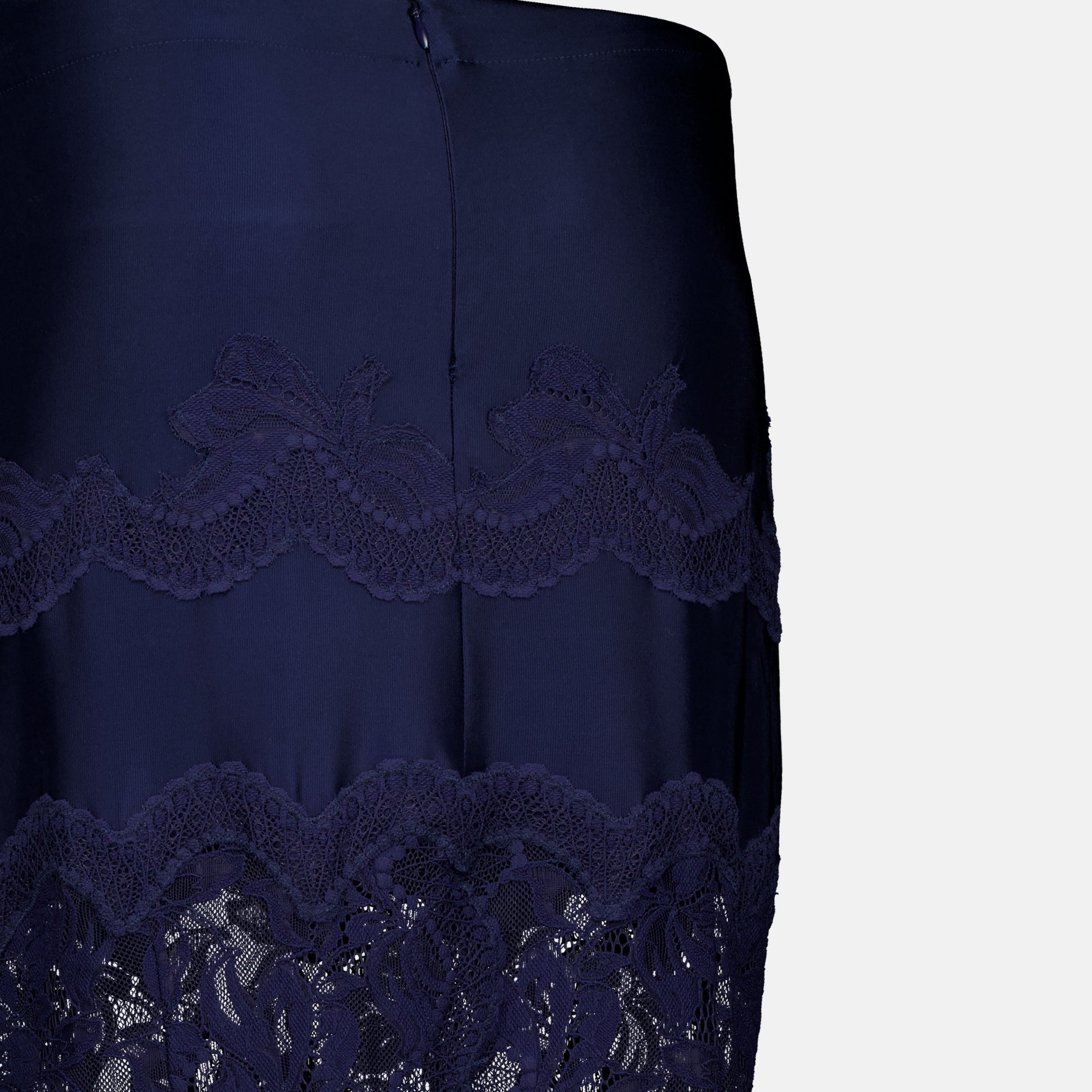 Jupes Falda Midi de Encaje Azul Marino Rabanne Bleu foncé Femme
