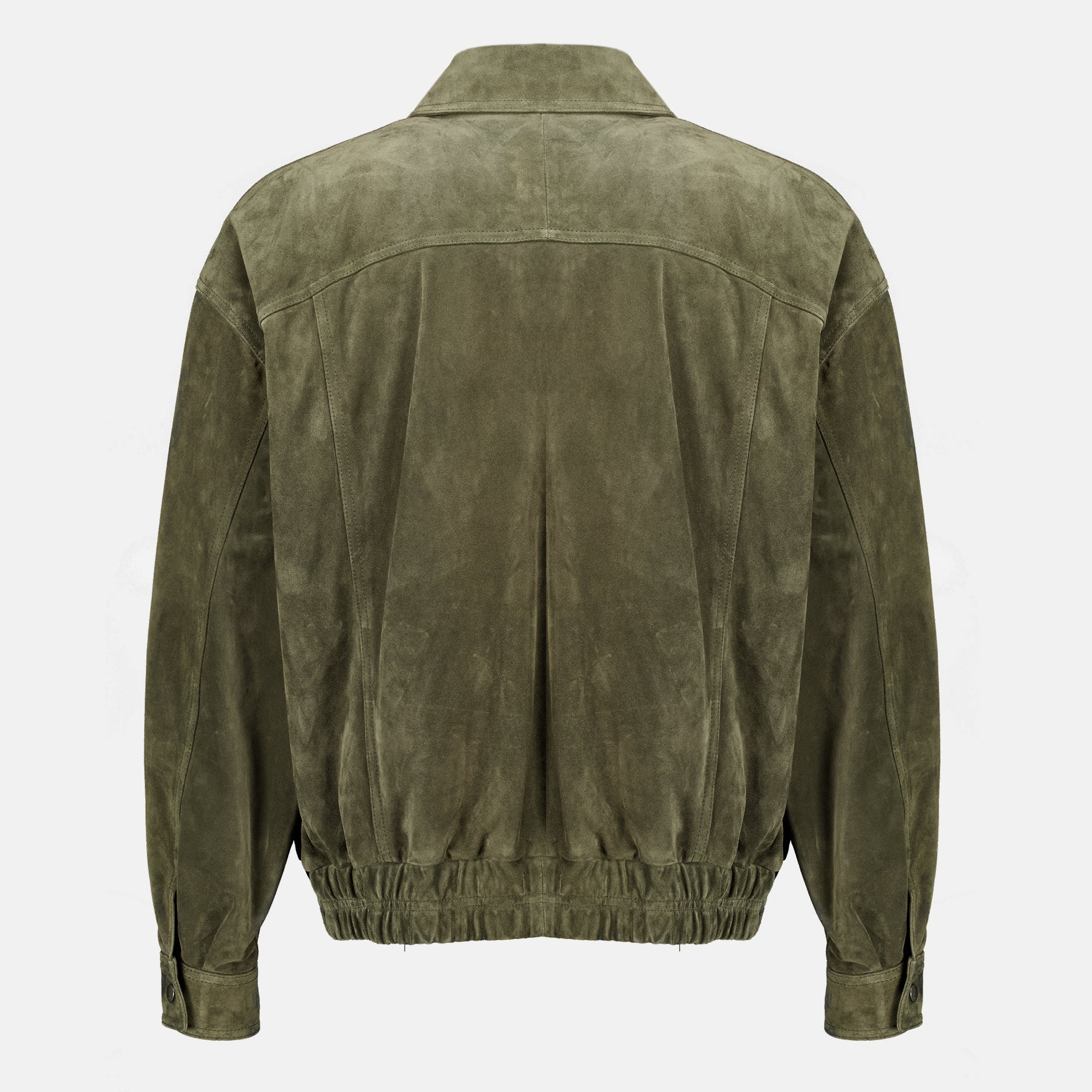 Vestes Bomber de ante de cuero kaki Saint Laurent Kaki Homme
