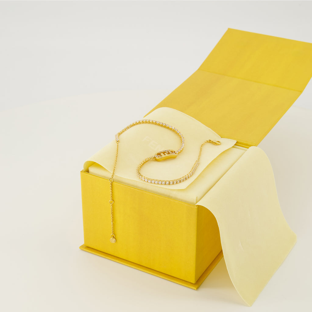 Image of the Fendi O'Lock Necklace with crystals for Women - Autumn-Winter 2025 - Detailed View_3