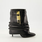 Imagen de las botas tobilleras Shark Lock de Givenchy para mujer - Temporada Otoño-Invierno 2025 - Vista lateral derecha
