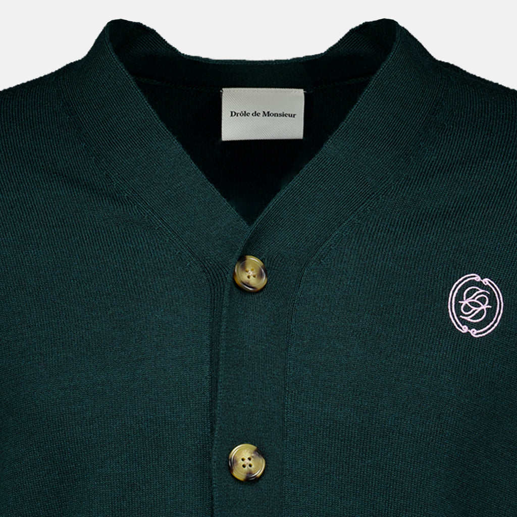 Maille Cardigan D Miror vert foncé Drole De Monsieur Vert Homme