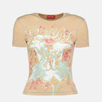 Imagen del Top T-Brenda rosa de Diesel para Mujer - Temporada Primavera-Verano 2026 - Vista Frontal