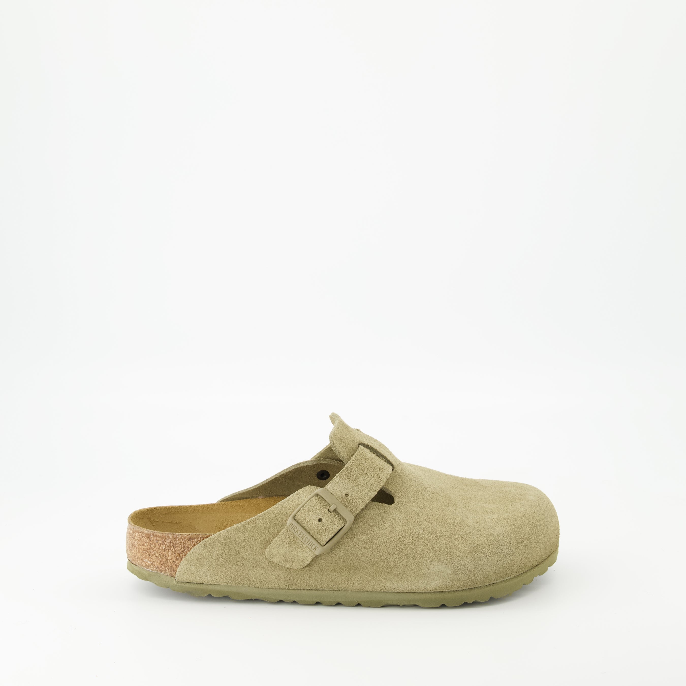 Open shoes Boston Mules Birkenstock Khaki Homme