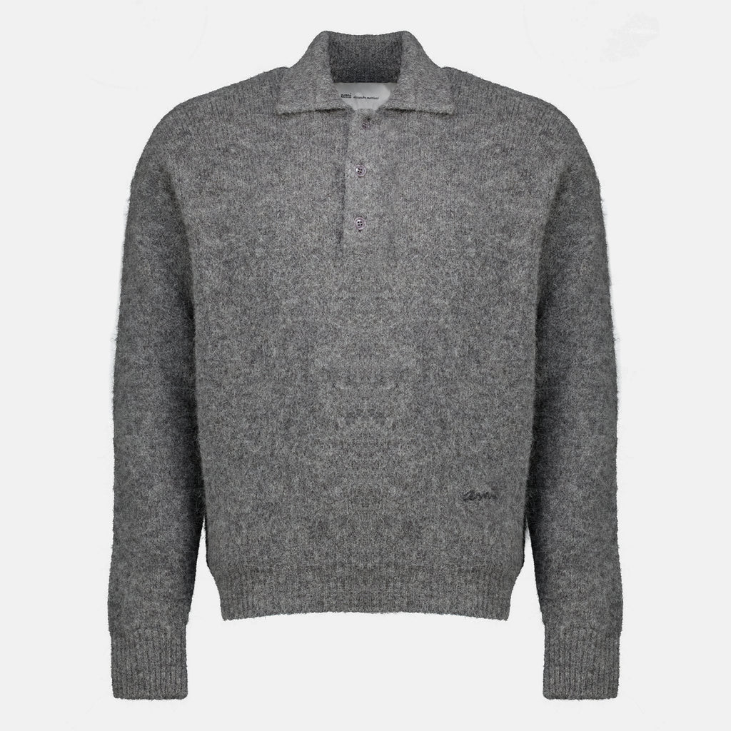 Polos Grau Alpaka Polo Ami PARIS Gris Homme
