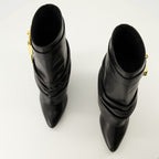 Imagen de las botas tobilleras Shark Lock de Givenchy para mujer - Temporada Otoño-Invierno 2025 - Vista superior del par de zapatos