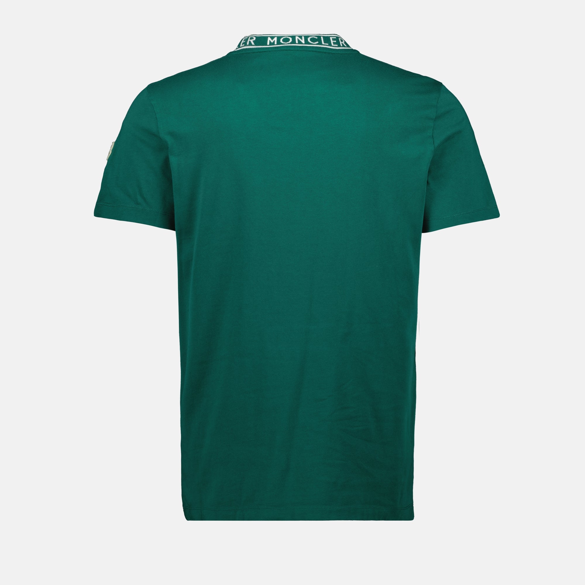 T-shirt T-Shirt con Logo Finitura Moncler Verde Homme