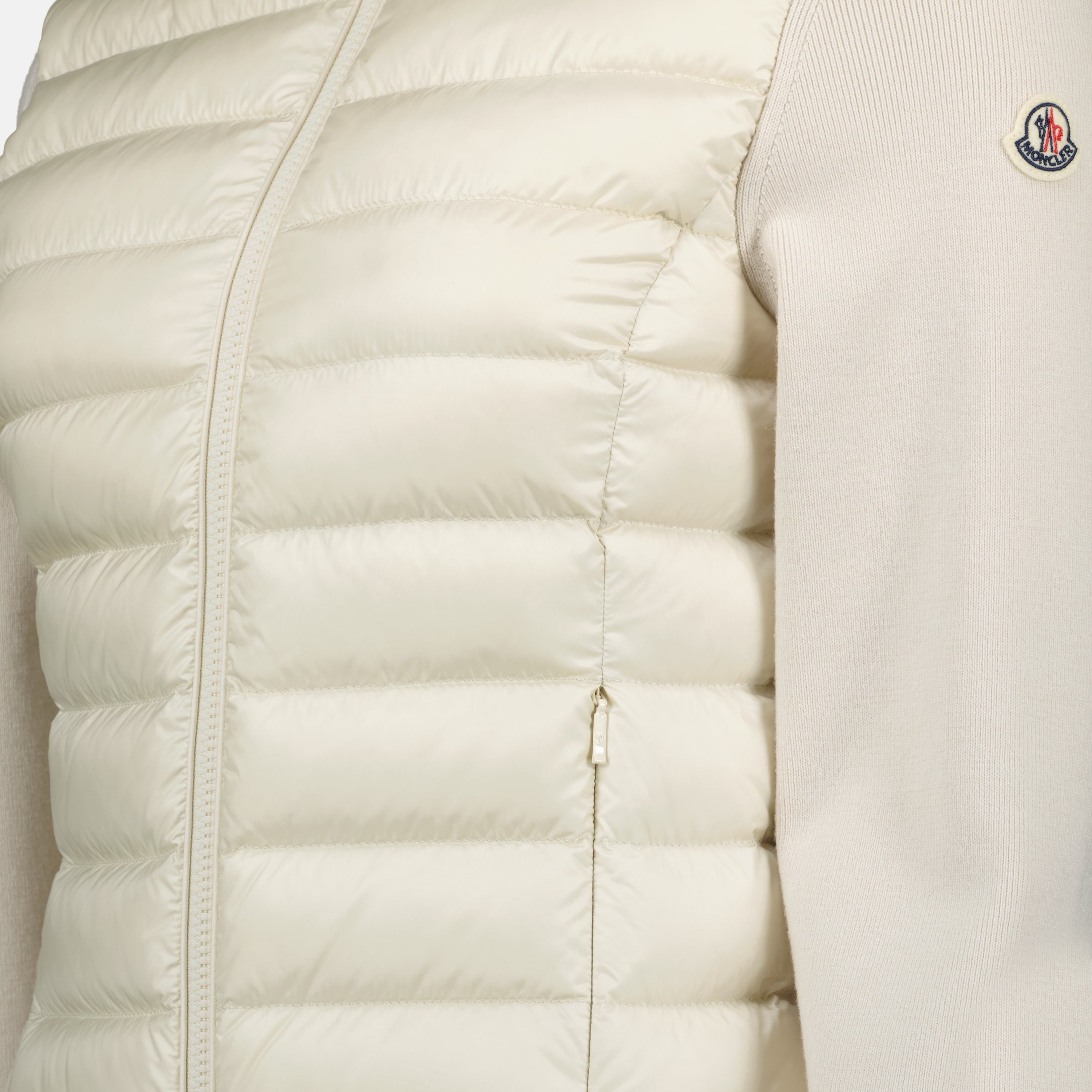 Giacche Giacca in Piuma Bi-Materia Moncler Bianco Femme