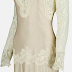 Robes Beige Lace Long Dress Rabanne Beige Femme