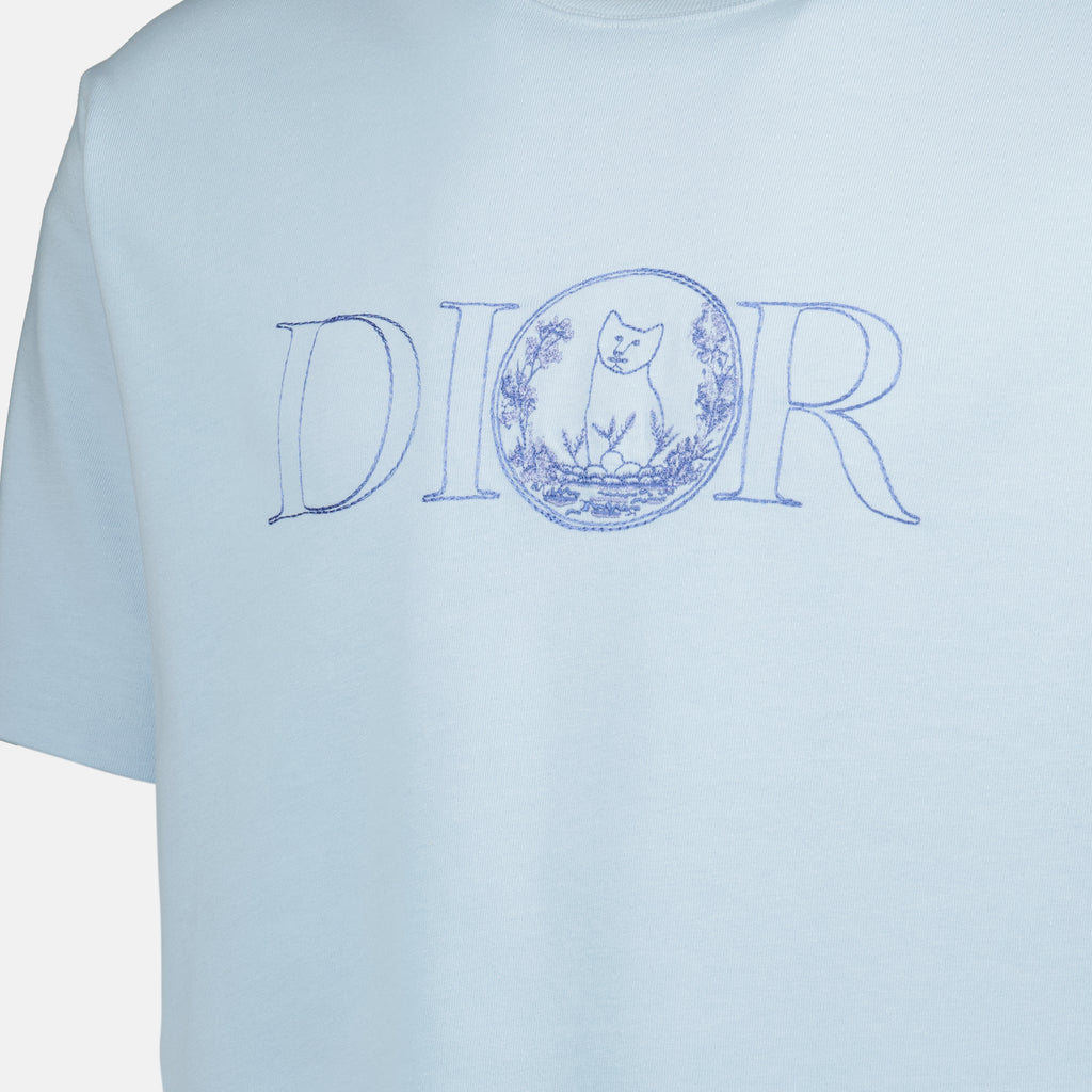 Tシャツ ディオールとハイルトン・ネルのTシャツ Dior 青 Homme
