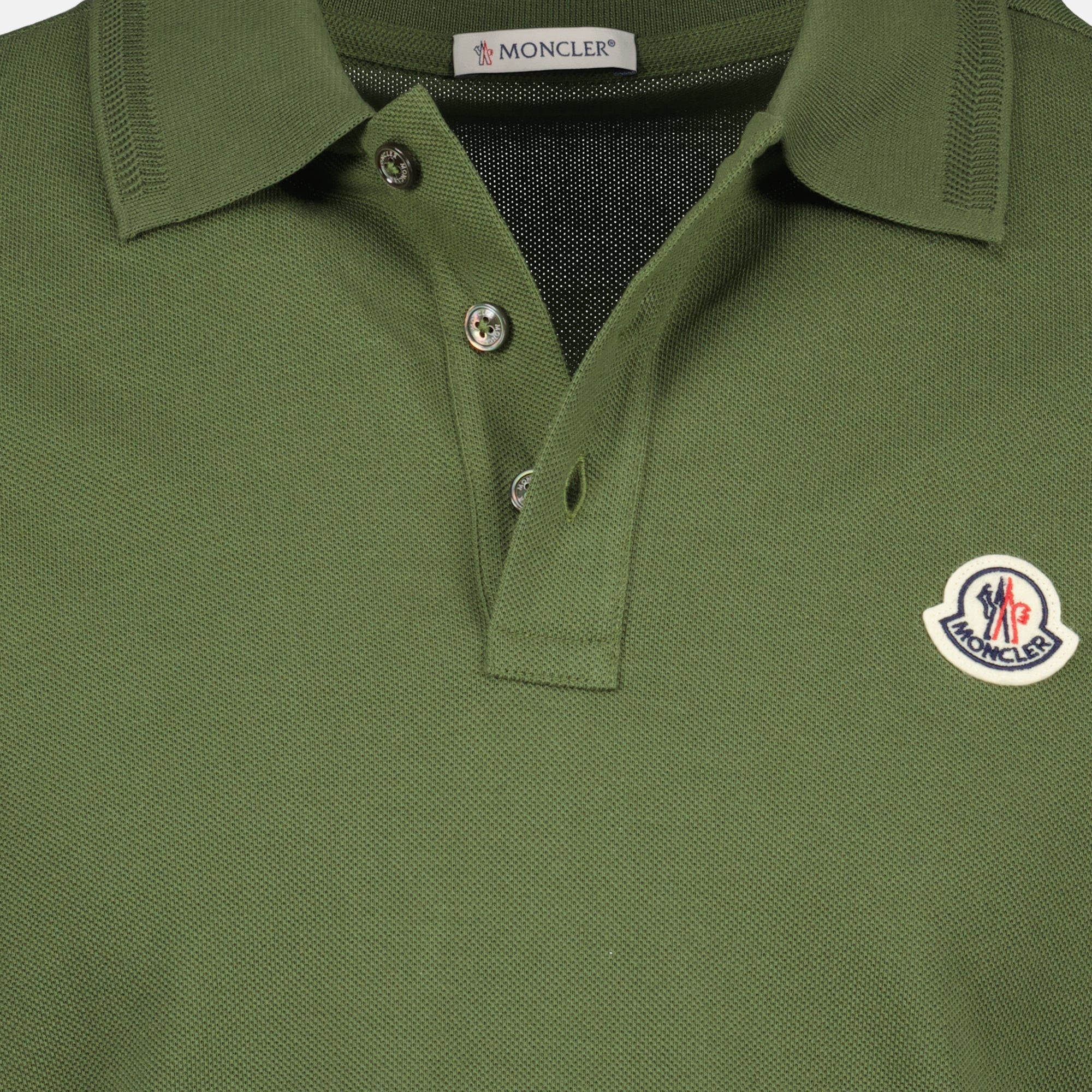 Polos Piqué Cotton Polo Moncler Green Men