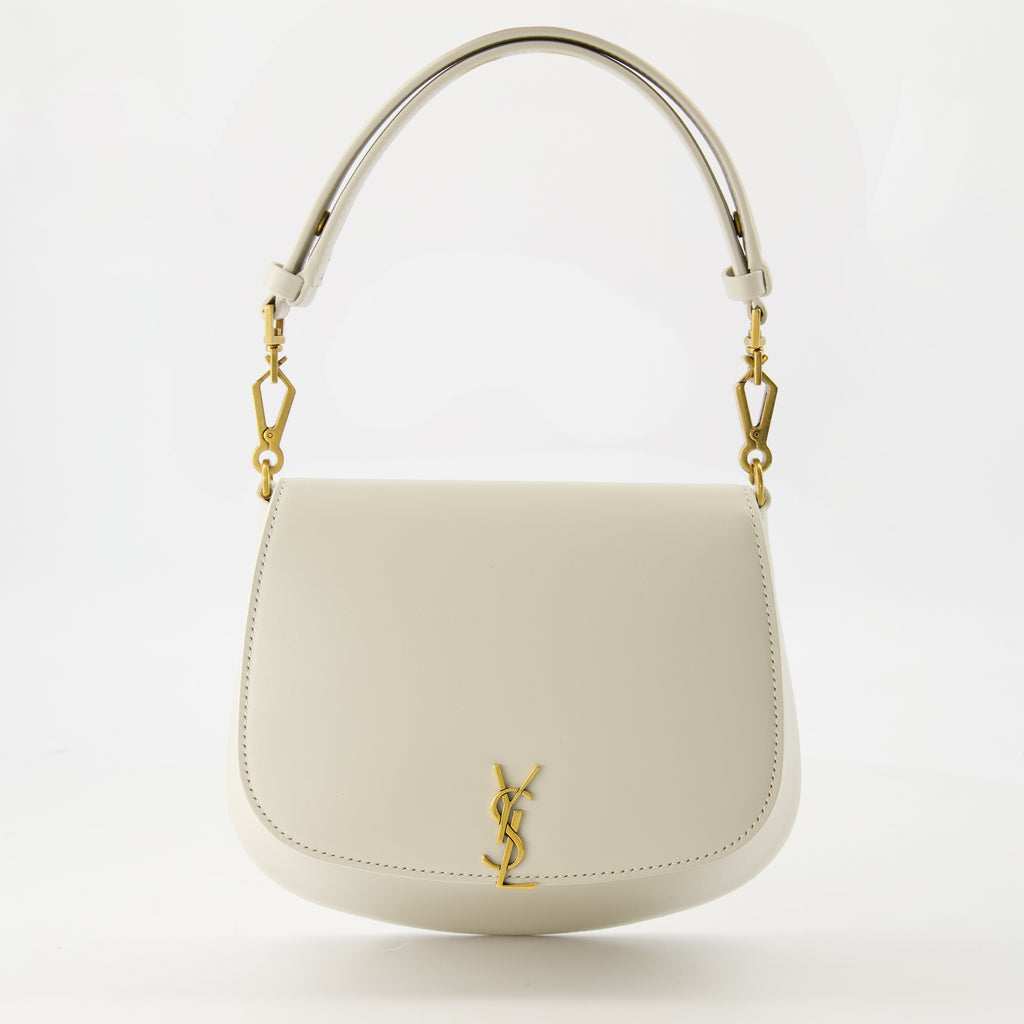 Borse a mano e a spalla Sac Voltaire en cuir Saint Laurent Bianco Femme