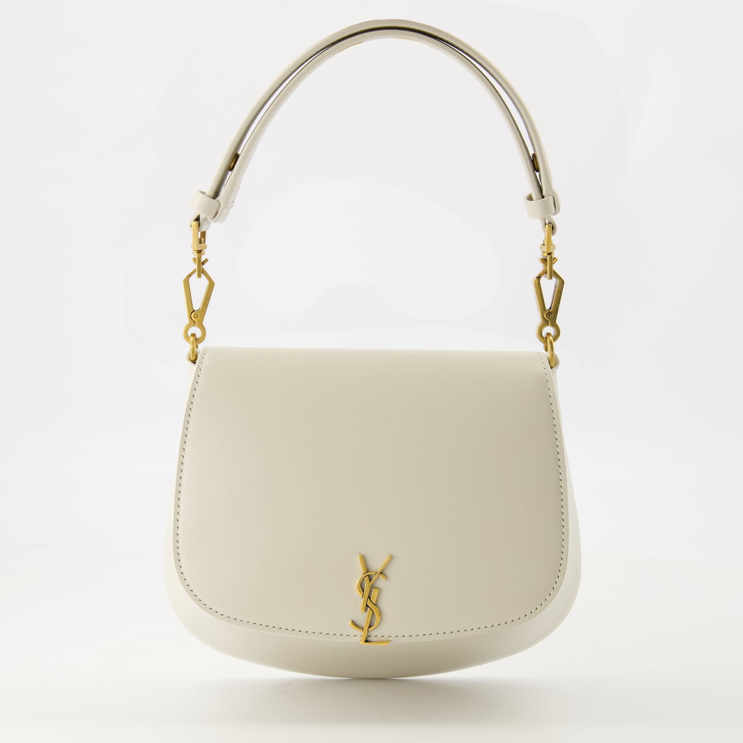 Borse a mano e a spalla Sac Voltaire en cuir Saint Laurent Bianco Femme
