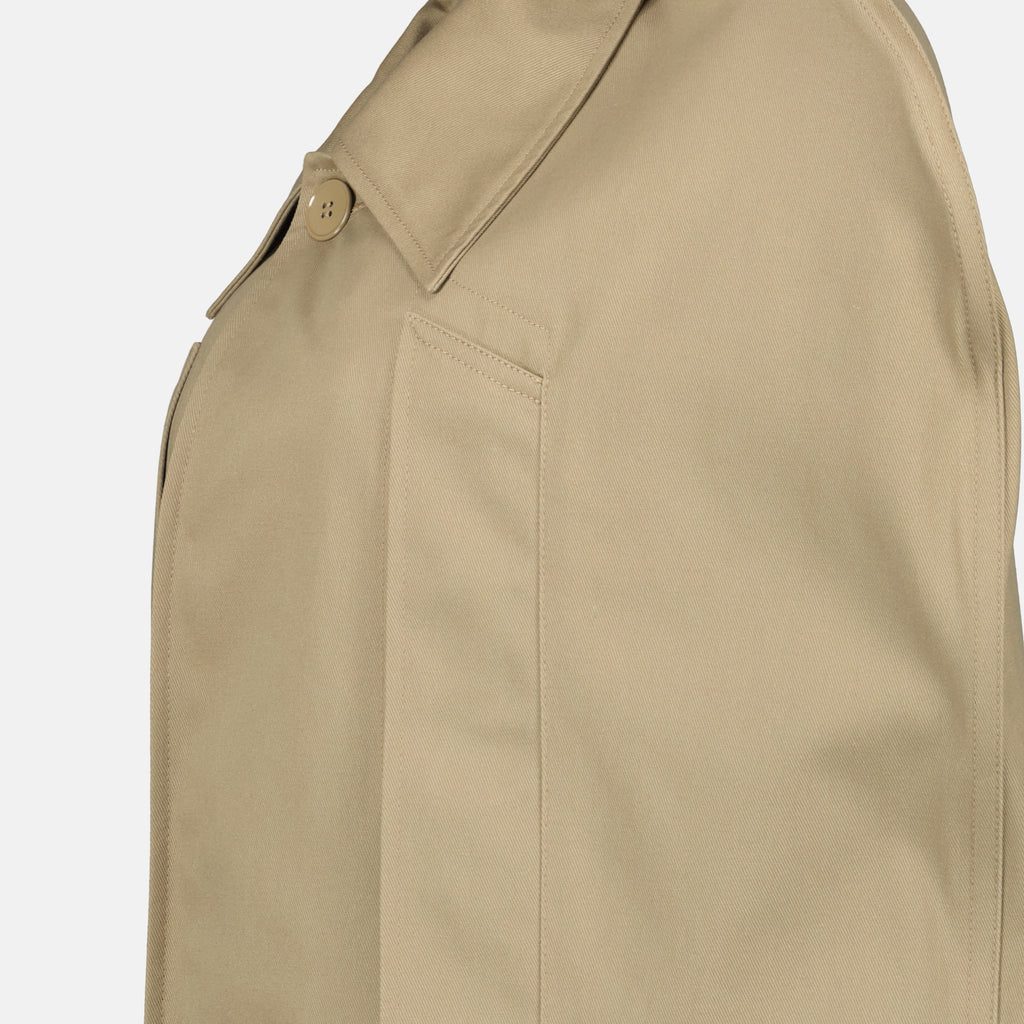 Vestes Capa Abrigo Impermeable de Algodón Beige Mm6 Beige Femme
