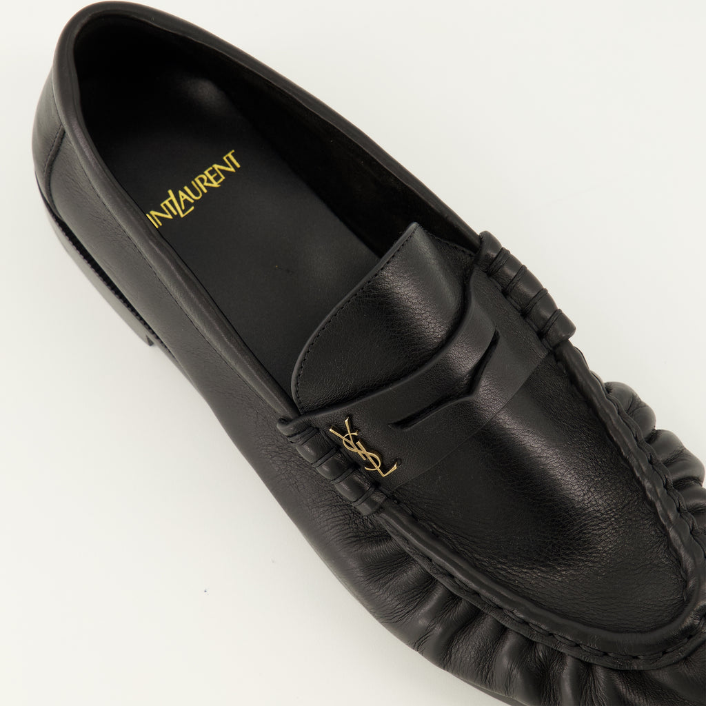 Mocassins 로퍼 섭플 블랙 로퍼 Saint Laurent Noir Femme