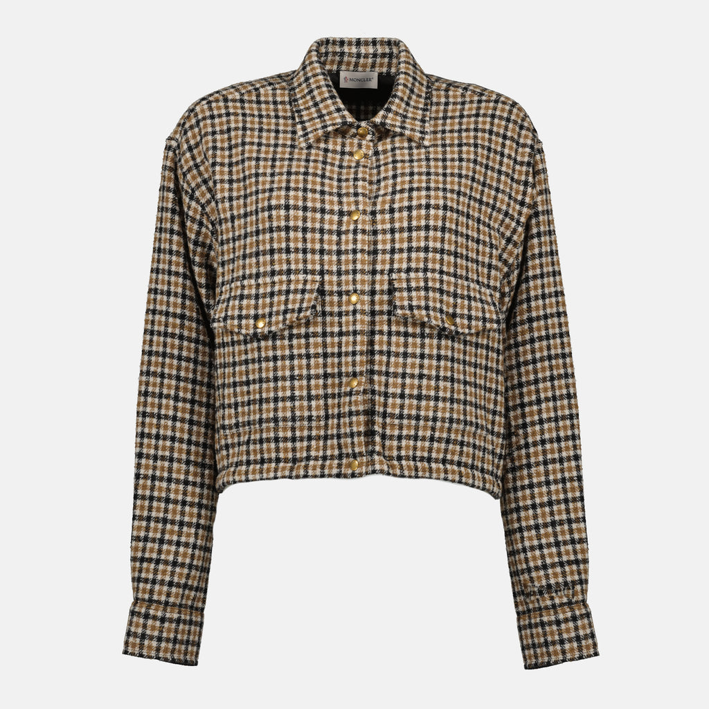 Immagine della giacca a quadri Moncler per donna - Stagione Autunno-Inverno 2025 - Vista frontale