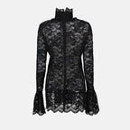탑 Blouse en dentelle Rabanne 검은색 Femme