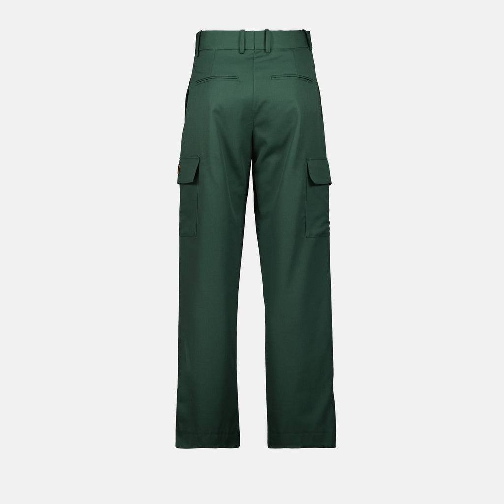 Pants Wool Cargo Pants Drole De Monsieur Green Homme
