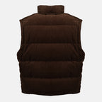 Imagen de la chaqueta de plumas de sarga marrón de Prada para Hombre - Temporada Otoño-Invierno 2025 - Vista Detallada_2