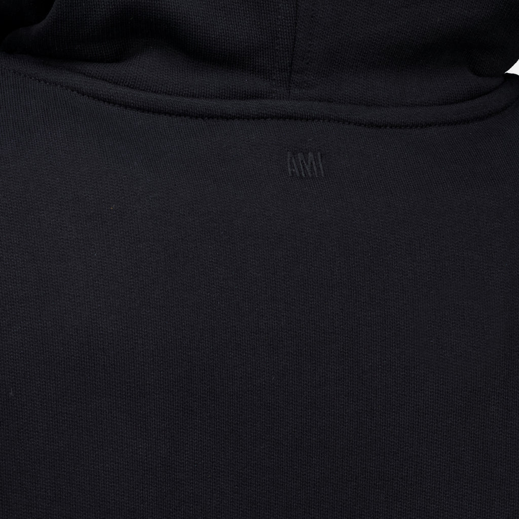 Sweatshirts AMI Heart Zip Sweatshirt in Black Ami PARIS Noir Homme