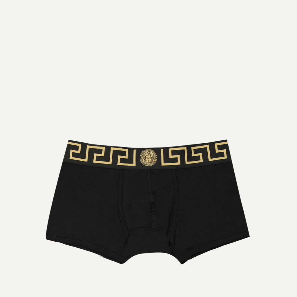 Underwear and homewear Boxer court Medusa Greca Versace Black Homme
