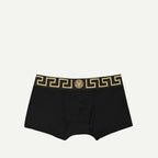 Underwear and homewear Boxer court Medusa Greca Versace Black Homme