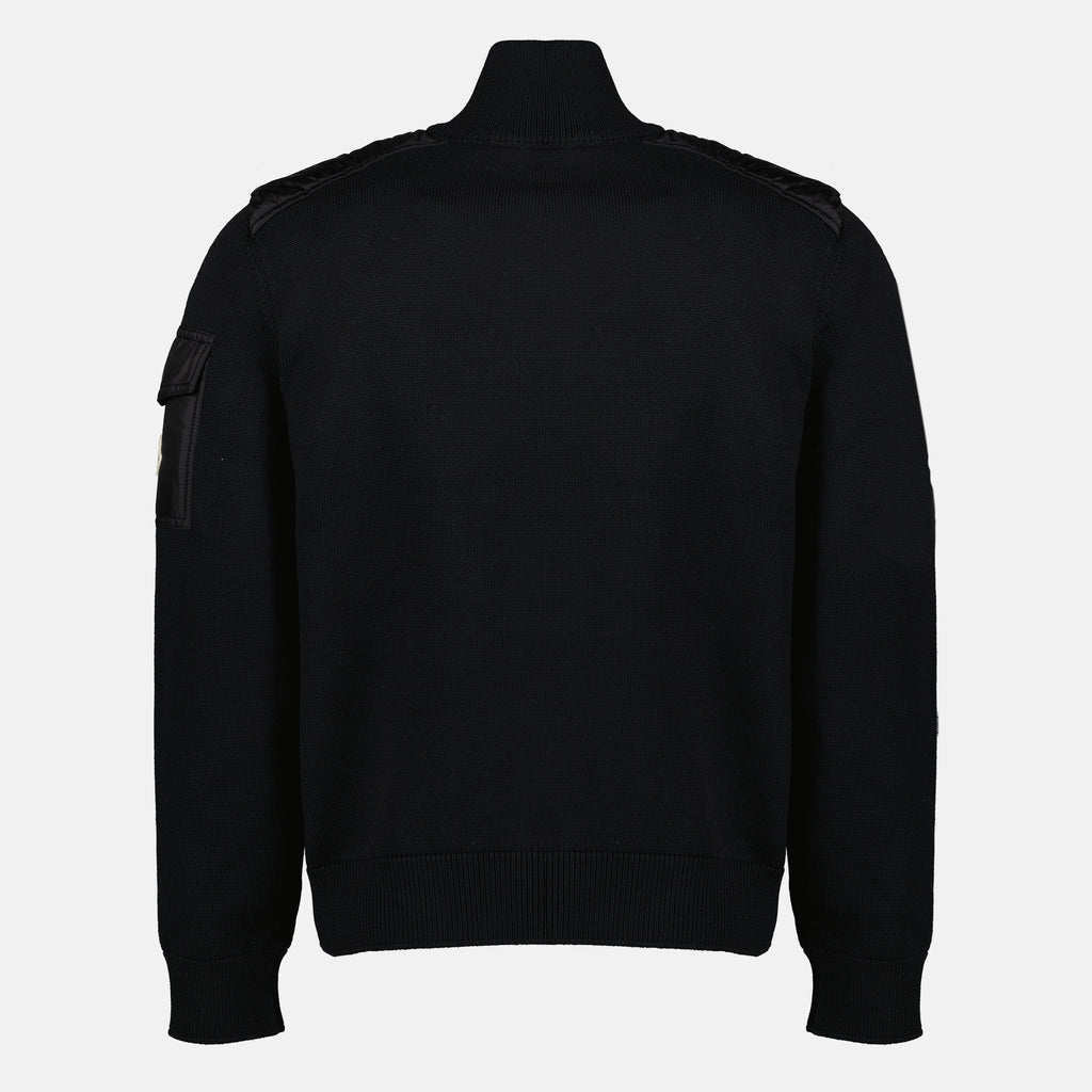 Vestes Black Wool Cardigan Moncler Noir Homme