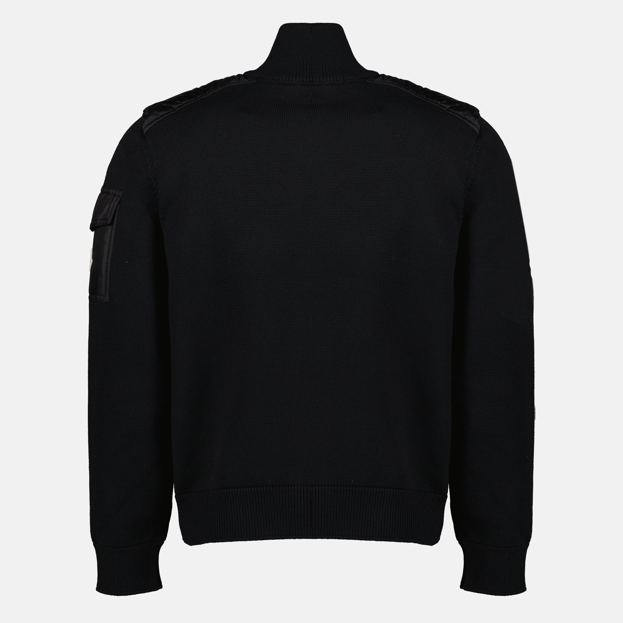 Vestes Black Wool Cardigan Moncler Noir Homme