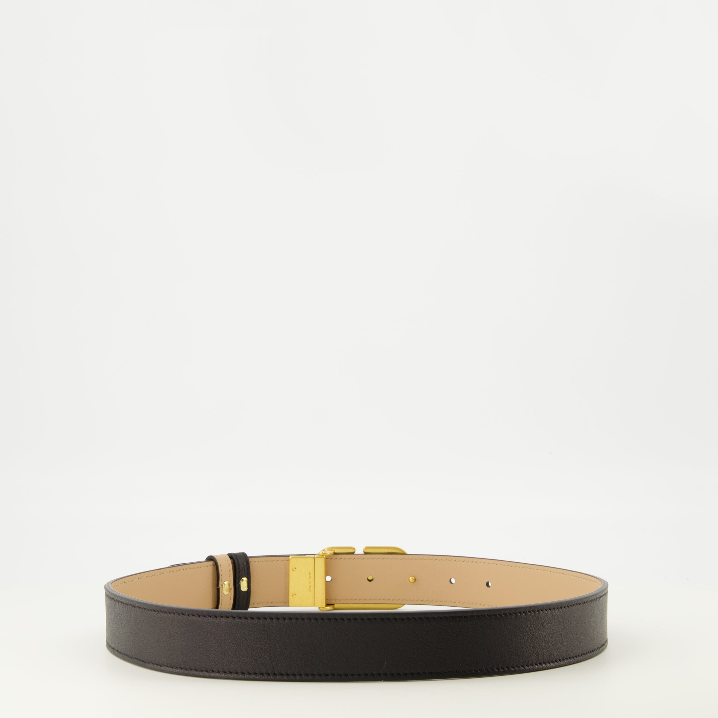 Image de l'article Ceinture VLogo réversible noir et beige 30 mm de la marque Valentino Garavani pour Femme - Saison Printemps-Été 2026 - Vue de Dos