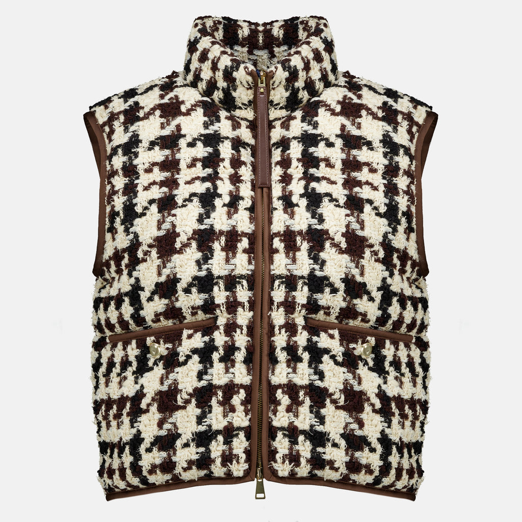 Vestes Ärmellose Daunenjacke Emotionnalite Moncler Marron Femme