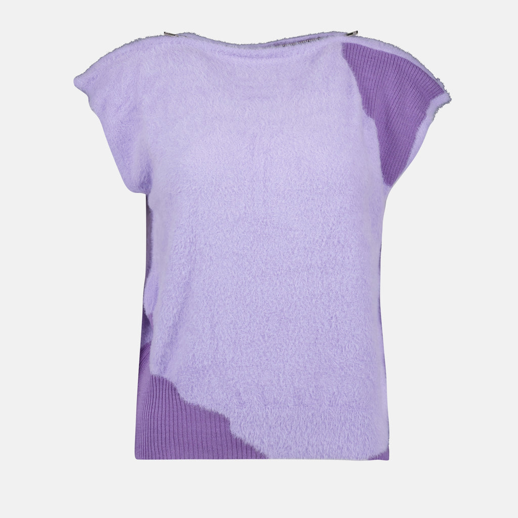 T-shirts Fleece T-shirt Mm6 Purple Femme