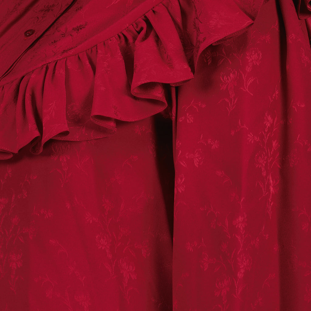 Immagine della blusa in seta del marchio Saint Laurent per donna - Stagione Autunno-Inverno 2025 - Vista dettagliata_2