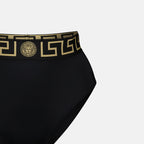 ビーチウェア メデューサ・グレカ・ビキニボトム Versace 黒 女性