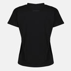 T-shirts Black Cotton Signature T-shirt Mm6 Noir Femme