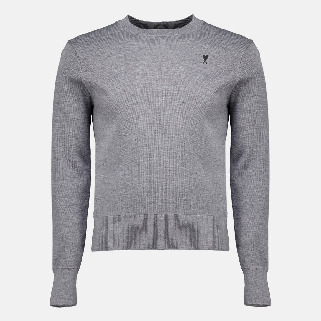 Maille Suéter Gris de Lana Ami PARIS Gris Homme